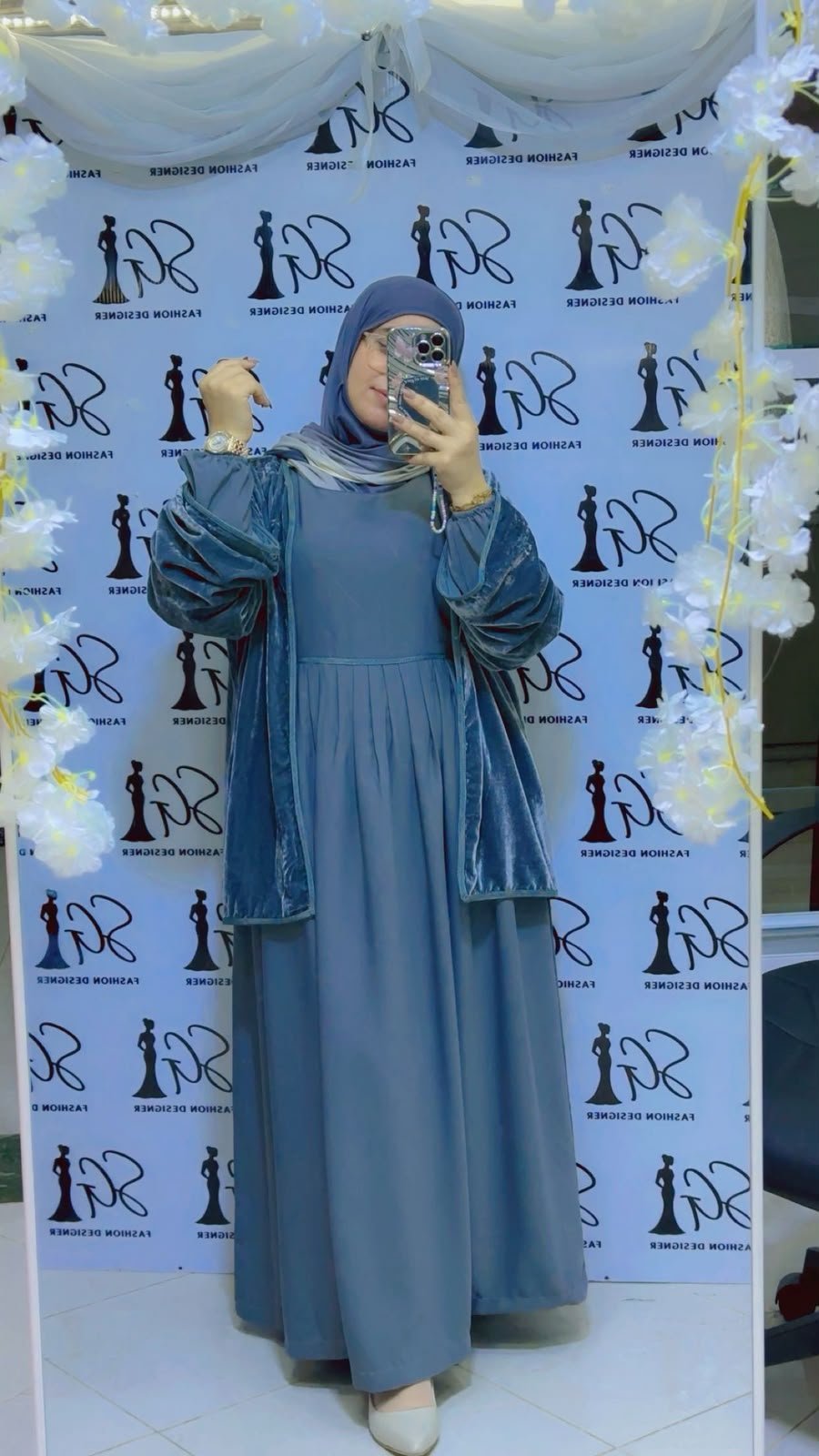 Robe bleu-gris pour femme SG Fashion à Casablanca